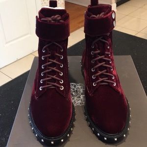 NWT Vince Camuto Wine Velvet Booties.